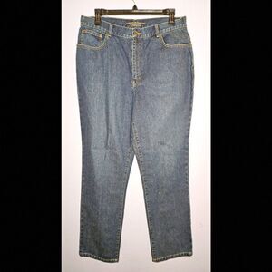 NEW Vintage Lauren Jeans High-Rise Straight Leg Jeans, Size 16, 100% Cotton